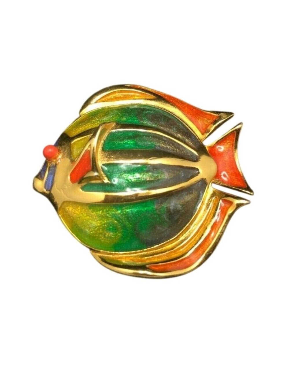VINTAGE SIGNED LC Lauren Conrad ENAMELED FISH PIN